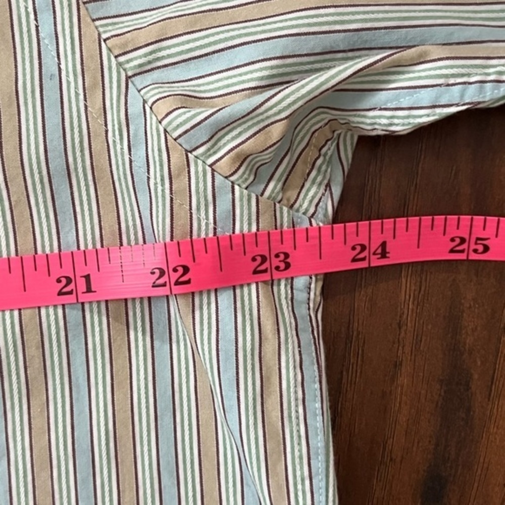 Barry Bricken Large Striped Long Sleeve Multicolor Button Up/Down Shirt. - Picture 6 of 8